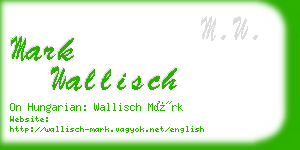 mark wallisch business card